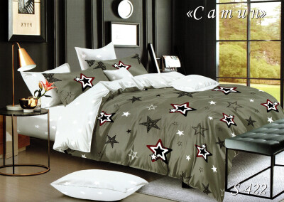 Постільна білизна (сатин) сімейна "Зірка велика" S-422
