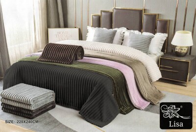 Покривало HOME TEXTILES Смуга 220х240см. Графіт