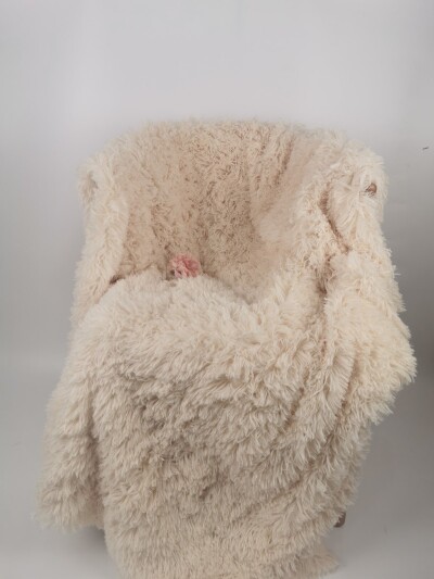 Покривало Colorful Home з довгим ворсом "Травичка" - 160х210см (Молочний)