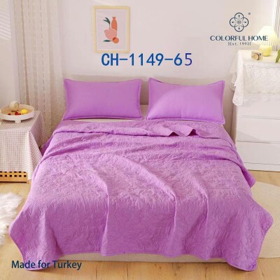 Покривало стьобане + 2 наволочки 50х70 см. "Colorful home" №1149-65