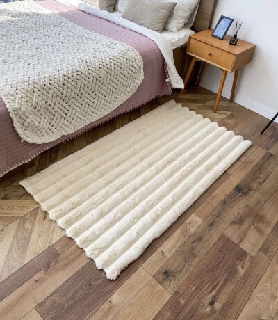 Килимок для дому "Шиншила-смуга" 90х150см."Молочний"