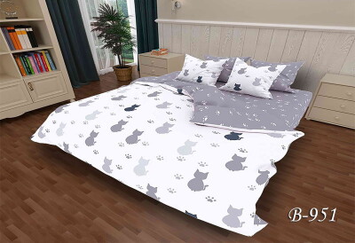 Постільна білизна двоспальна "Лапки" B-951