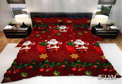 Постельное белье полуторное "Дед Мороз" В-1304