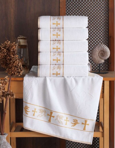 Рушник махровий для хрещення "Золото"