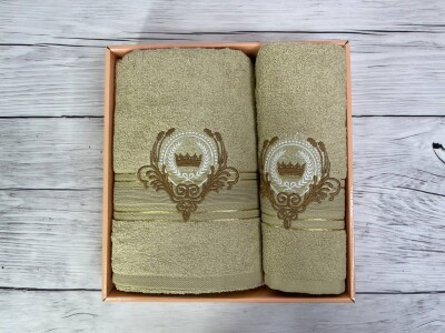 Набір рушників (лазня + обличчя) "Золота корона"