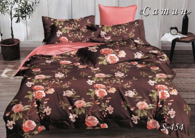 Постільна білизна (сатин) євро "Троянди" S-454