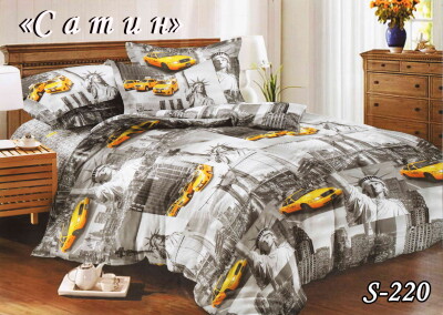 Постільна білизна (сатин) євро "Нью Йорк" S-220