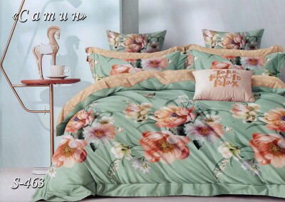 Постільна білизна (сатин) двоспальна "Relax" S-463