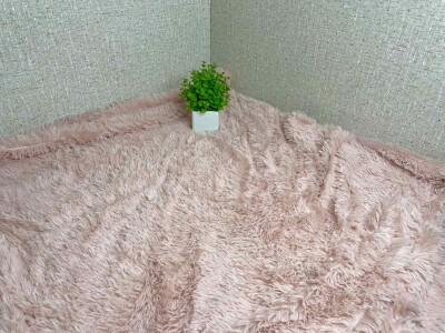 Покривало Colorful Home з довгим ворсом "Травичка" (Пудра) 220х240 см.