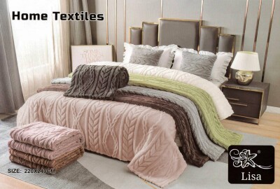 Покривало HOME TEXTILES Косичка 220х240см. Фуксія