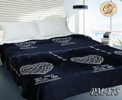 Флісовий плед "Серце діамант" 160х210 см.