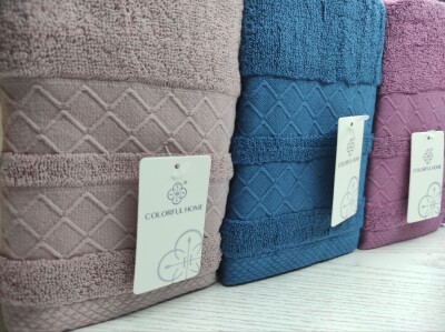 Рушник махровий для рук "Зигзаг" 30х70см. упаковка 12шт.№5165