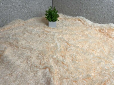 Покривало Colorful Home з довгим ворсом "Травичка" (Світлий персик) 220х240 см.