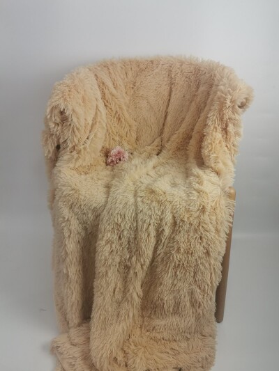 Покривало Colorful Home з довгим ворсом "Травичка" - 160х210см (Бежевий)