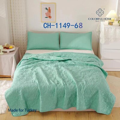 Покривало стьобане + 2 наволочки 50х70 см. "Colorful home" №1149-68