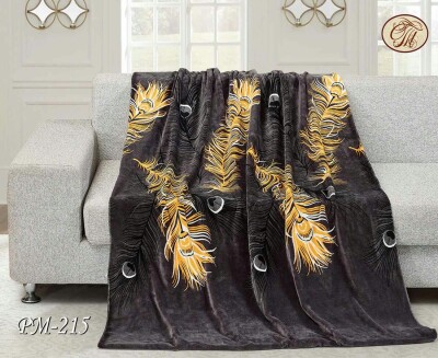 Флісовий плед "Золоте перо" 200х220 см.