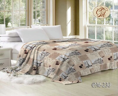 Флісовий плед "Марка Париж" 200х220 см.