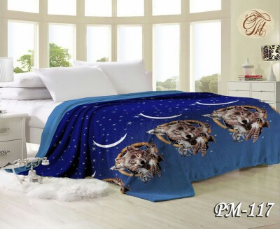 Флісовий плед "Вовк" 160х210 см.