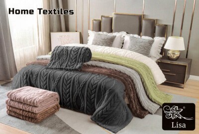 Покривало HOME TEXTILES Косичка 160х220 «Графіт»
