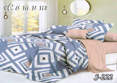 Постільна білизна (сатин) євро "Ромбик" S-222