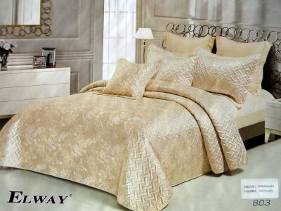 Атласне покривало + наволочки 50х70 см. "Elway" №803