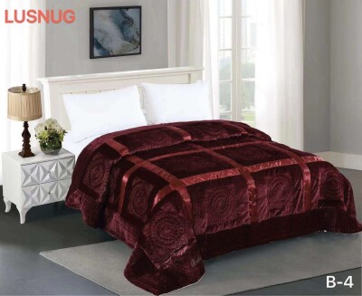 Велюрове покривало "Brilliance Lusnug" (Бордовий) 220х240см.