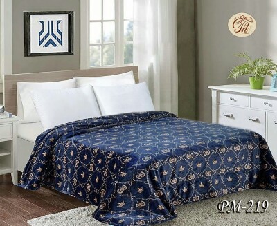 Флісовий плед "Корона синя" 220х240 см.