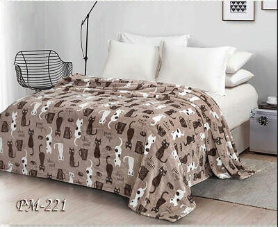 Флісовий плед "Котики" 160х210 см.