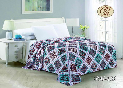 Флісовий плед "PM-181 Орнамент Печворк" 220х240 см.