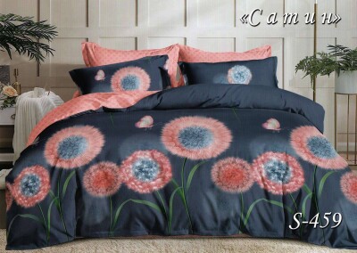 Постільна білизна (сатин) євро "Нічні кульбабки" S-459