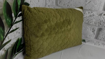 Подушка бамбуковий наповнювач 50х70см. "Оливковий"