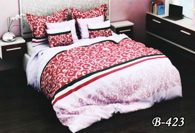 Постільна білизна двоспальна "Вензель червоний" B-423