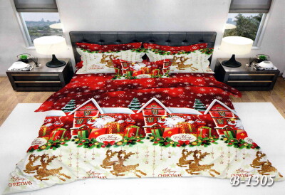 Постільна білизна євро "Новорічне місто" В-1305