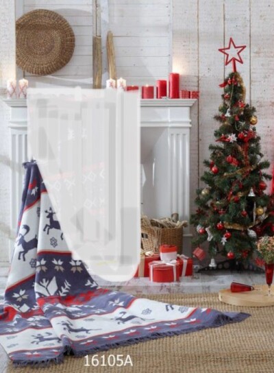 Плед бавовняний Sarar Battaniye "Новий рік 2" 