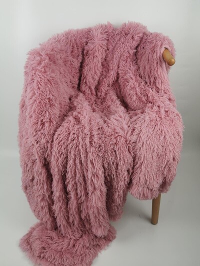 Покривало Colorful Home з довгим ворсом "Травичка" - 160х210см (Рожевий)