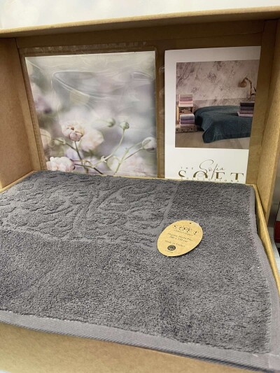 Махрове покривало 200х220 см. (Графіт)