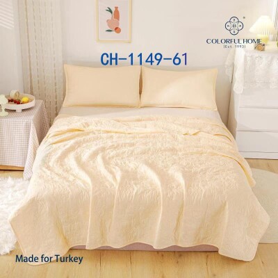 Покривало стьобане + 2 наволочки 50х70 см. "Colorful home" №1149-61