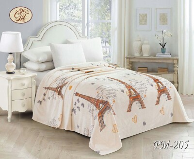 Флісовий плед "Серця Париж" 200х220 см.