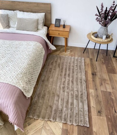 Килимок для дому "Шиншила-смуга" 100х180см. "Бежевий"