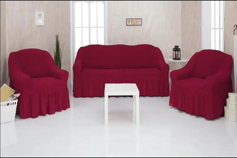 Чохол на диван + 2 крісла "Червоний"