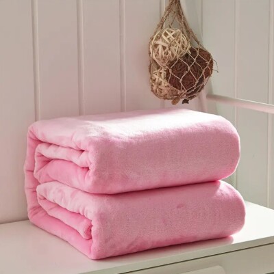 Плед з мікрофібри однотонний "ELWAY" 150х210 см. "Рожевий"
