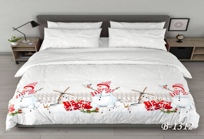 Постільна білизна євро "Сніговик у шарфику" В-1312