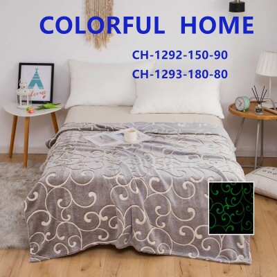 Пледи, що світяться в темряві "День-Ніч" 150х210см. Вензеля