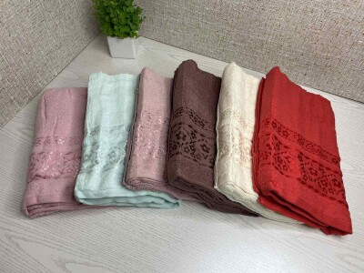 Набір банних рушників (6шт.) 70х140см. Туреччина-3