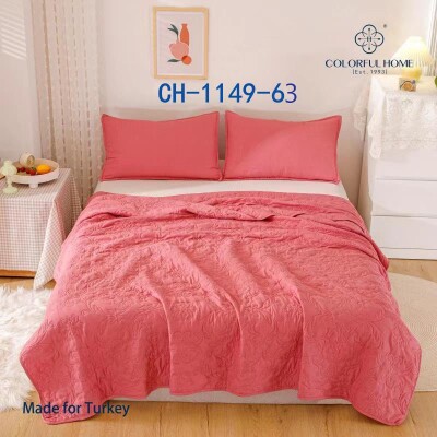 Покривало стьобане + 2 наволочки 50х70 см. "Colorful home" №1149-63