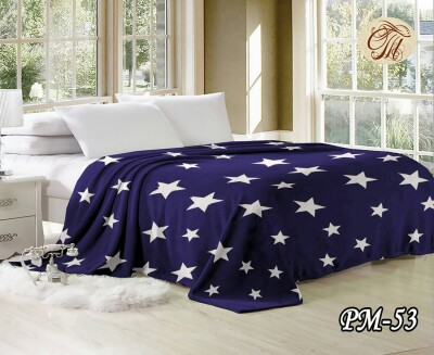 Флісовий плед "Зірки на синьому фоні" 160х210 см.