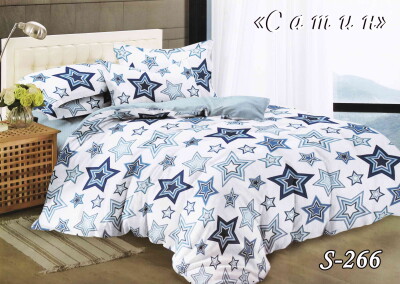 Постільна білизна (сатин) двоспальна "Зірки" S-266