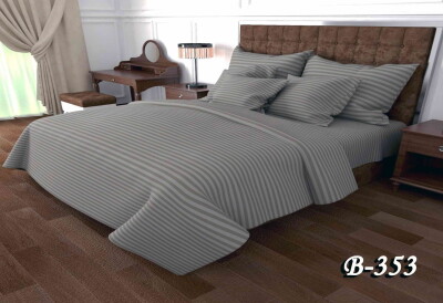 Постільна білизна євро "Смуга сіра" І-353
