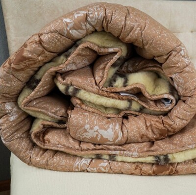 Двостороння ковдра "ARDA" верблюжа шерсть 150х220см.