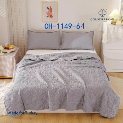 Покривало стьобане + 2 наволочки 50х70 см. "Colorful home" №1149-64